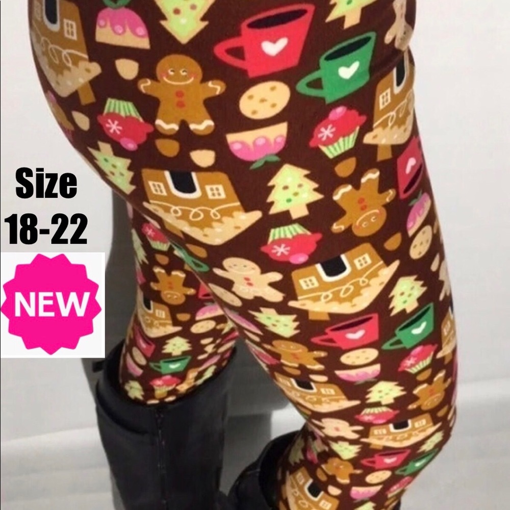 XPlus NEW Womens Christmas Gingerbread House Printed Leggings Yoga Pants Tights - Picture 4 of 7